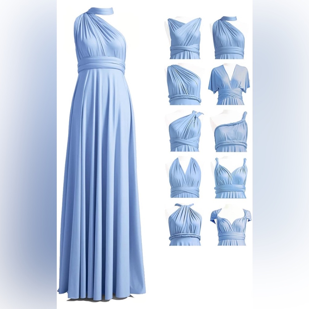 Dusty Blue Infinity Bridesmaid Dress